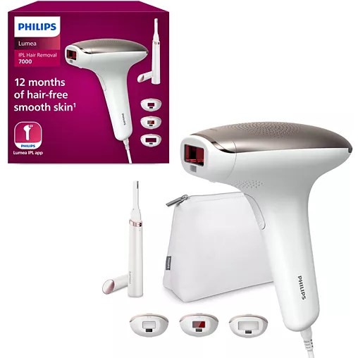 Philips Lumea IPL 7000 Serie – Gerät zur Haarentfernung mit gepulstem Licht – BRI923/00