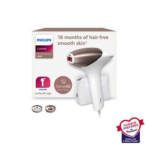 Epilation semi définitive Philips BRI945 Lumea série 8000 IPL BLANC
