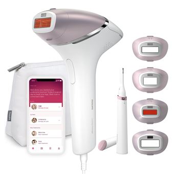 Epilation semi-définitive Philips BRI950/02 épilateur à lumière pulsée Blanc et Rose