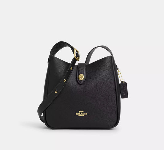 Sac bandoulière convertible en cuir Coach Hadley noir