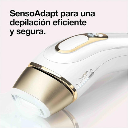 Braun Silk·expert Pro 5 Épilateur À Lumière Pulsée, Blanc/Doré, PL5014