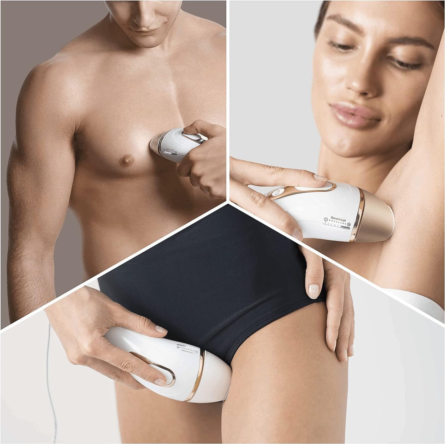 Braun Silk·expert Pro 5 Épilateur À Lumière Pulsée, Blanc/Doré, PL5014