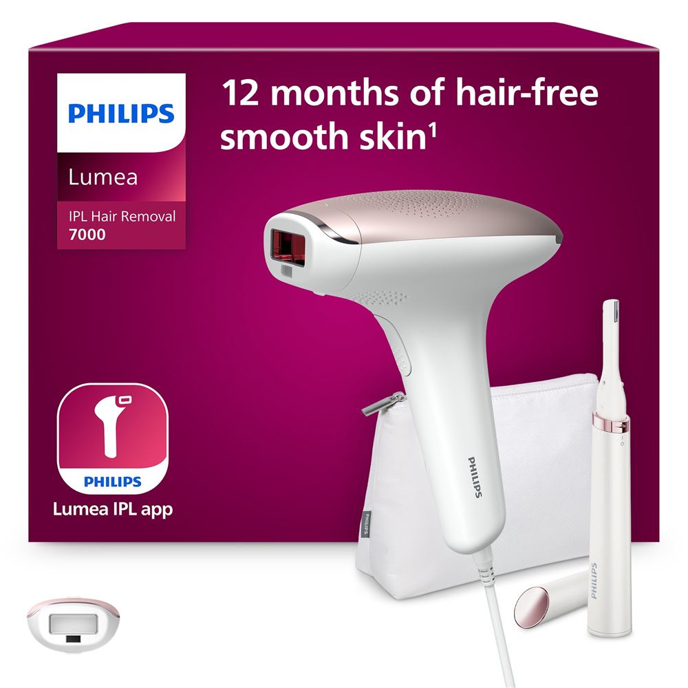 Philips Lumea IPL 7000 Serie – Gerät zur Haarentfernung mit gepulstem Licht – BRI920/00