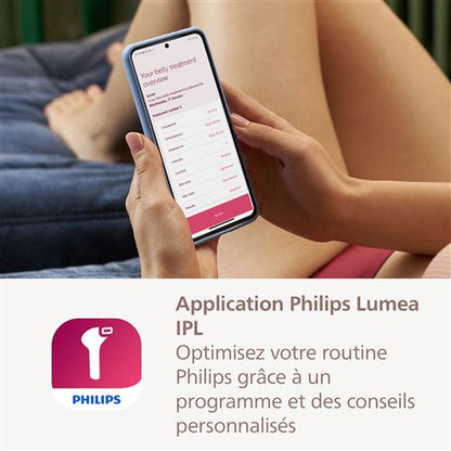Epilateur à lumière pulsée avec SenseIQ Philips BRI949/00 Series 8000 Blanc et Rose