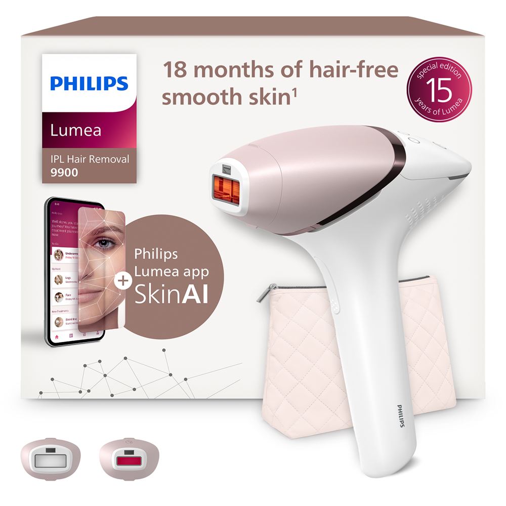 Epilation semi-définitive Philips BRI950/02 épilateur à lumière pulsée Blanc et Rose